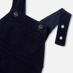 Jacadi Bloomers, Overalls And Onesies|Baby boy velour overalls Jacadi Navy