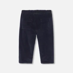 Jacadi Pants And Shorts|Baby boy velour pants Jacadi Navy