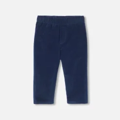 Jacadi Pants And Shorts|Baby boy velour pants Navy blue
