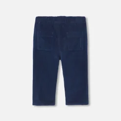 Jacadi Pants And Shorts|Baby boy velour pants Navy blue