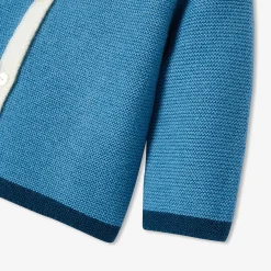 Jacadi Jumpers, Sweatshirts And Cardigans|Baby cardigan in garter stitch Blue/Multicolour