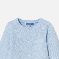 Jacadi Jumpers, Sweatshirts And Cardigans|Baby cardigan in garter stitch Pale blue