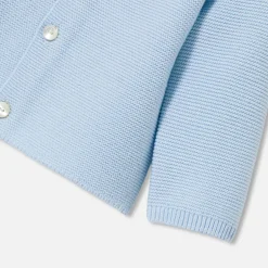 Jacadi Jumpers, Sweatshirts And Cardigans|Baby cardigan in garter stitch Pale blue
