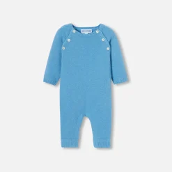 Jacadi Bloomers, Overalls And Sets|Baby cashmere jumpsuit Prussian blue