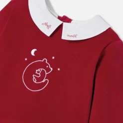 Jacadi Pajamas|Baby Christmas velvet pajamas Jacadi Red