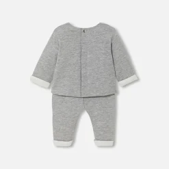 Jacadi Bloomers, Overalls And Sets|Baby comfort set in jersey Jacadi light Heather Grey