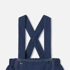 Jacadi Bloomers, Overalls And Sets|Baby girl bloomer in lightweight denim Dark Denim