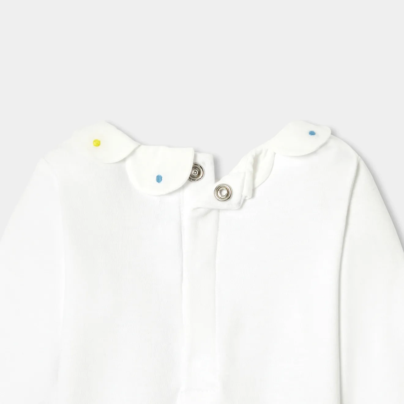 Jacadi Bodysuits|Baby girl bodysuit with petal collar Jacadi White