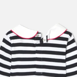 Jacadi Polos And T-Shirts|Baby girl Breton tee White/Navy