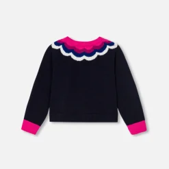 Jacadi Cardigans, Sweaters And Sweatshirts|Baby girl cardigan Navy/Multicolour