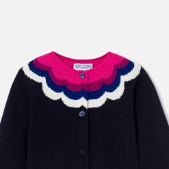 Jacadi Cardigans, Sweaters And Sweatshirts|Baby girl cardigan Navy/Multicolour