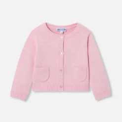 Jacadi Cardigans, Sweaters And Sweatshirts|Baby girl cardigan Heather Pink