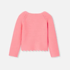 Jacadi Cardigans, Sweaters And Sweatshirts|Baby girl cardigan Indian pink