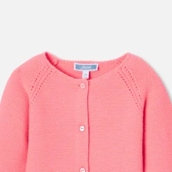 Jacadi Cardigans, Sweaters And Sweatshirts|Baby girl cardigan Indian pink