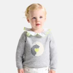Jacadi Cardigans, Sweaters And Sweatshirts|Baby girl cashmere sweater Grey/Multicolour