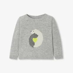 Jacadi Cardigans, Sweaters And Sweatshirts|Baby girl cashmere sweater Grey/Multicolour