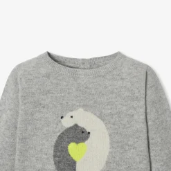 Jacadi Cardigans, Sweaters And Sweatshirts|Baby girl cashmere sweater Grey/Multicolour