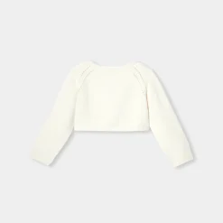 Jacadi Cardigans, Sweaters And Sweatshirts|Baby girl ceremony bolero Jacadi soft white
