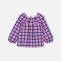 Jacadi Blouses|Baby girl checked blouse White/Multicolour