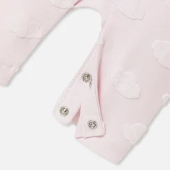 Jacadi Bloomers, Overalls And Sets|Baby girl cloud jumpsuit Jacadi pale Pink