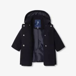 Jacadi Coats And Outerwear|Baby girl coat Jacadi Navy