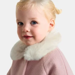 Jacadi Coats And Outerwear|Toddler Coats & Puffer Jackets|Baby girl coat in wool cloth Heather Pink