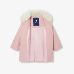 Jacadi Coats And Outerwear|Toddler Coats & Puffer Jackets|Baby girl coat in wool cloth Heather Pink