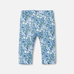Jacadi Pants, Leggings And Shorts|Baby girl comfort trousers in Liberty fabric Blue/Multicolour