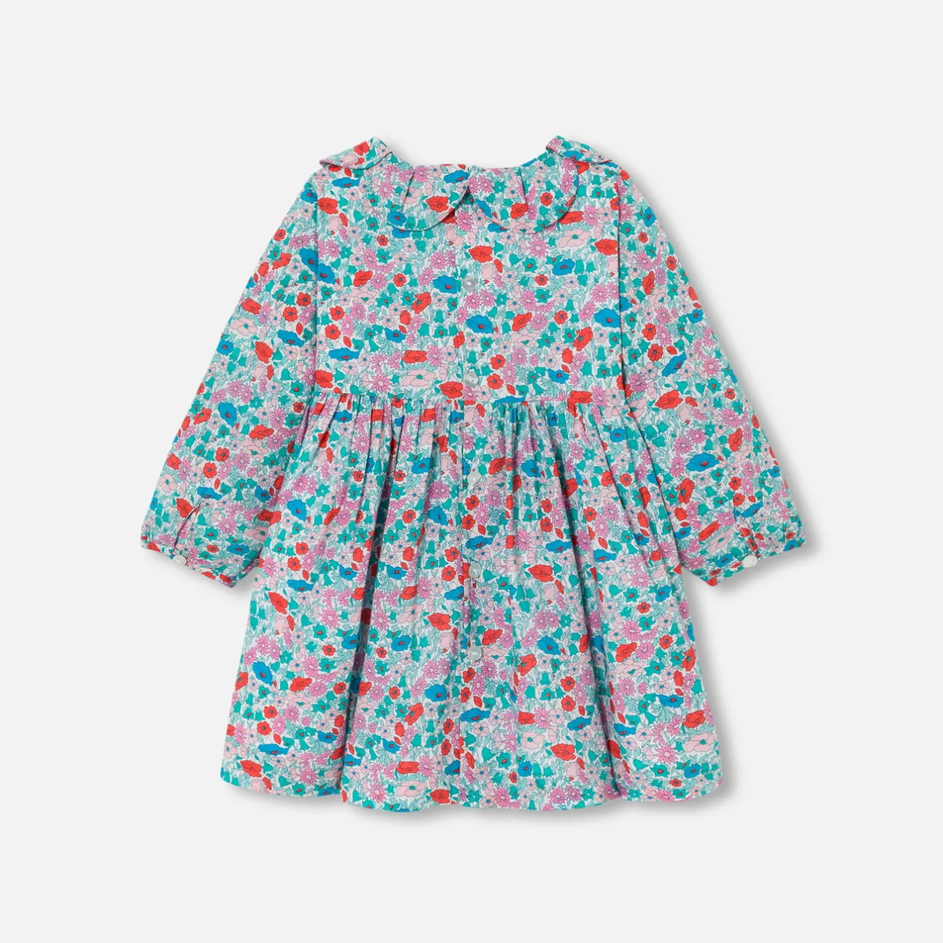 Jacadi Dresses|Baby girl dress in Liberty fabric White/Multicolour