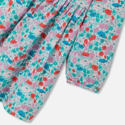 Jacadi Dresses|Baby girl dress in Liberty fabric White/Multicolour