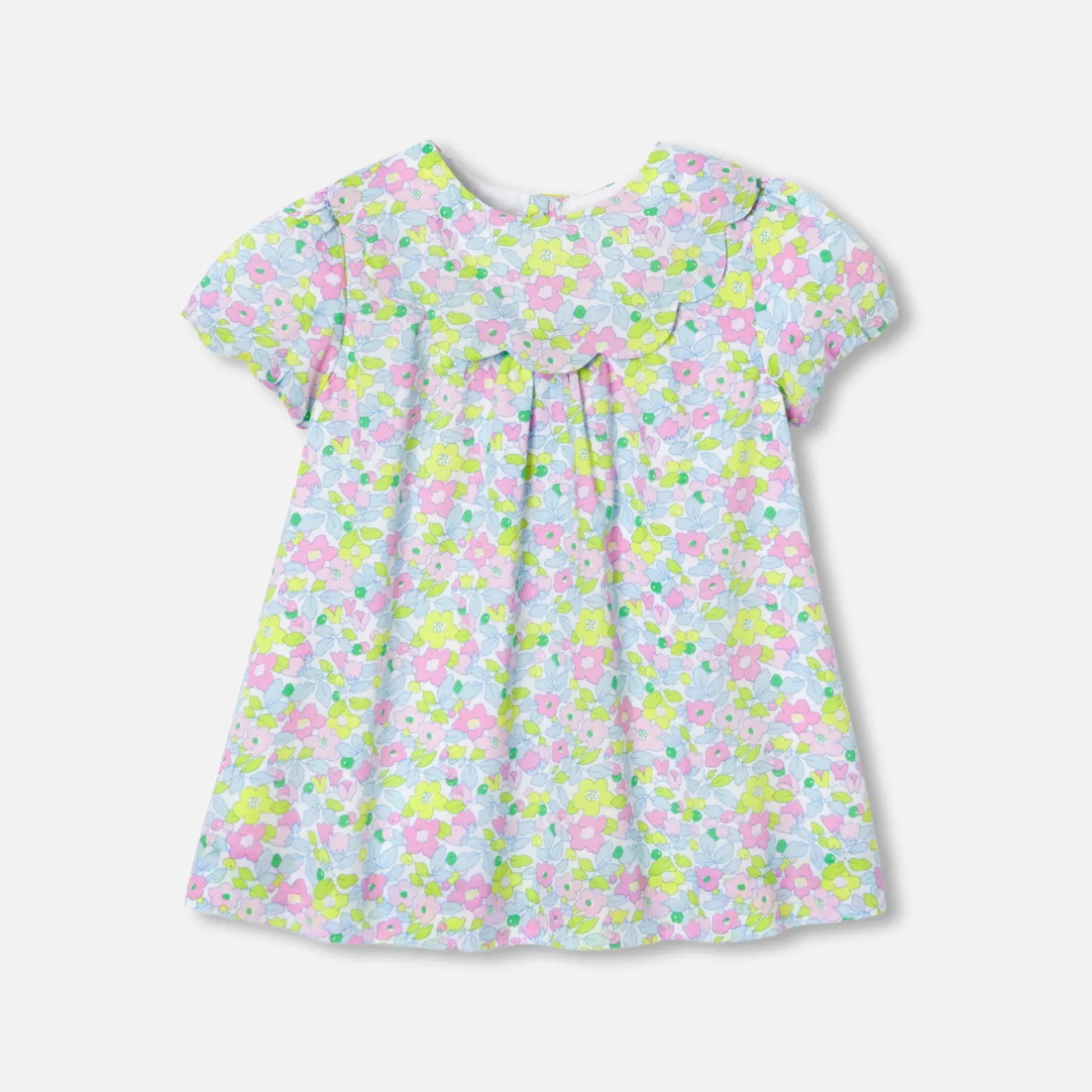 Jacadi Dresses|Baby girl dress in Liberty fabric White/Multicolour