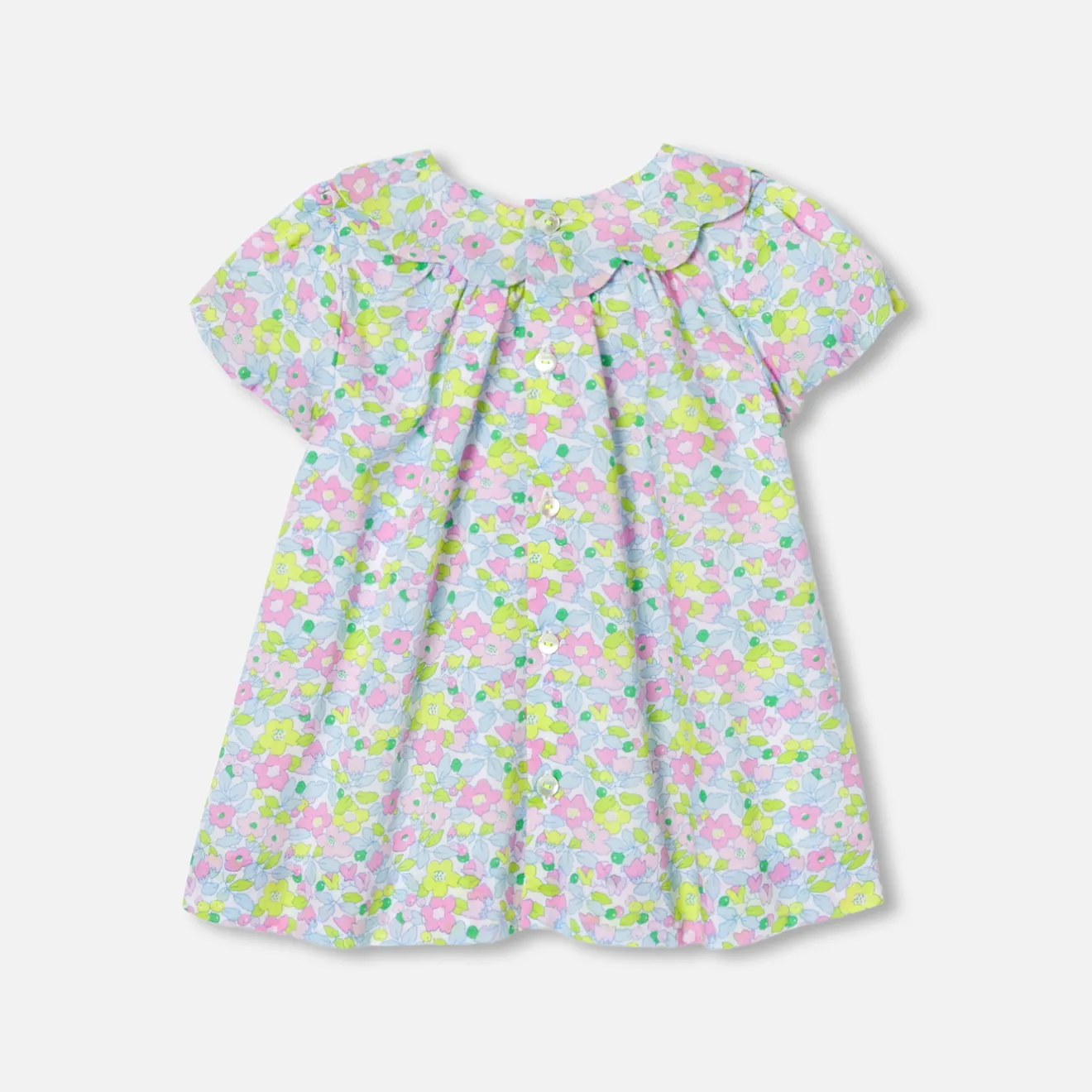 Jacadi Dresses|Baby girl dress in Liberty fabric White/Multicolour