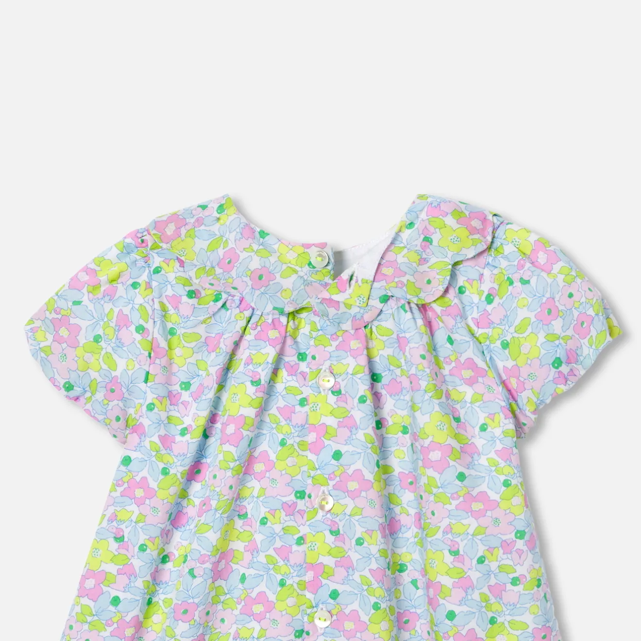 Jacadi Dresses|Baby girl dress in Liberty fabric White/Multicolour