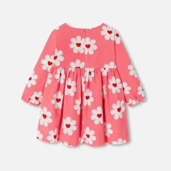 Jacadi Dresses|Baby girl dress in milleraies velvet Pink/Multicolour