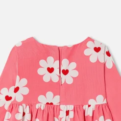 Jacadi Dresses|Baby girl dress in milleraies velvet Pink/Multicolour