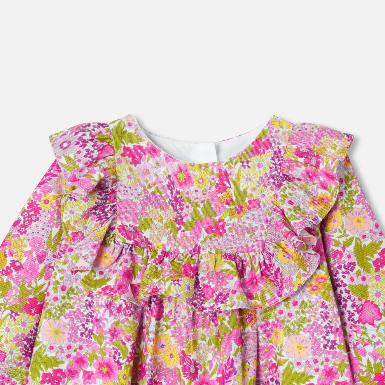 Jacadi Dresses|Baby girl dress in velvet Liberty fabric White/Multicolour