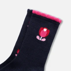 Jacadi Tights, Socks And Booties|Accessories|Baby girl duo of high socks Navy/Multicolour