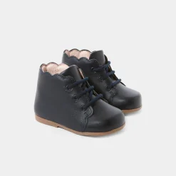 Jacadi Ankle & Lined Boots|Baby girl first ankle boots Jacadi Navy