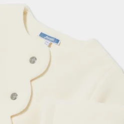 Jacadi Cardigans, Sweaters And Sweatshirts|Baby girl fleece cardigan Jacadi soft white