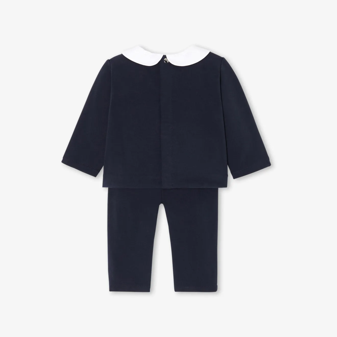 Jacadi Bloomers, Overalls And Sets|Baby girl fleece comfort set Light navy