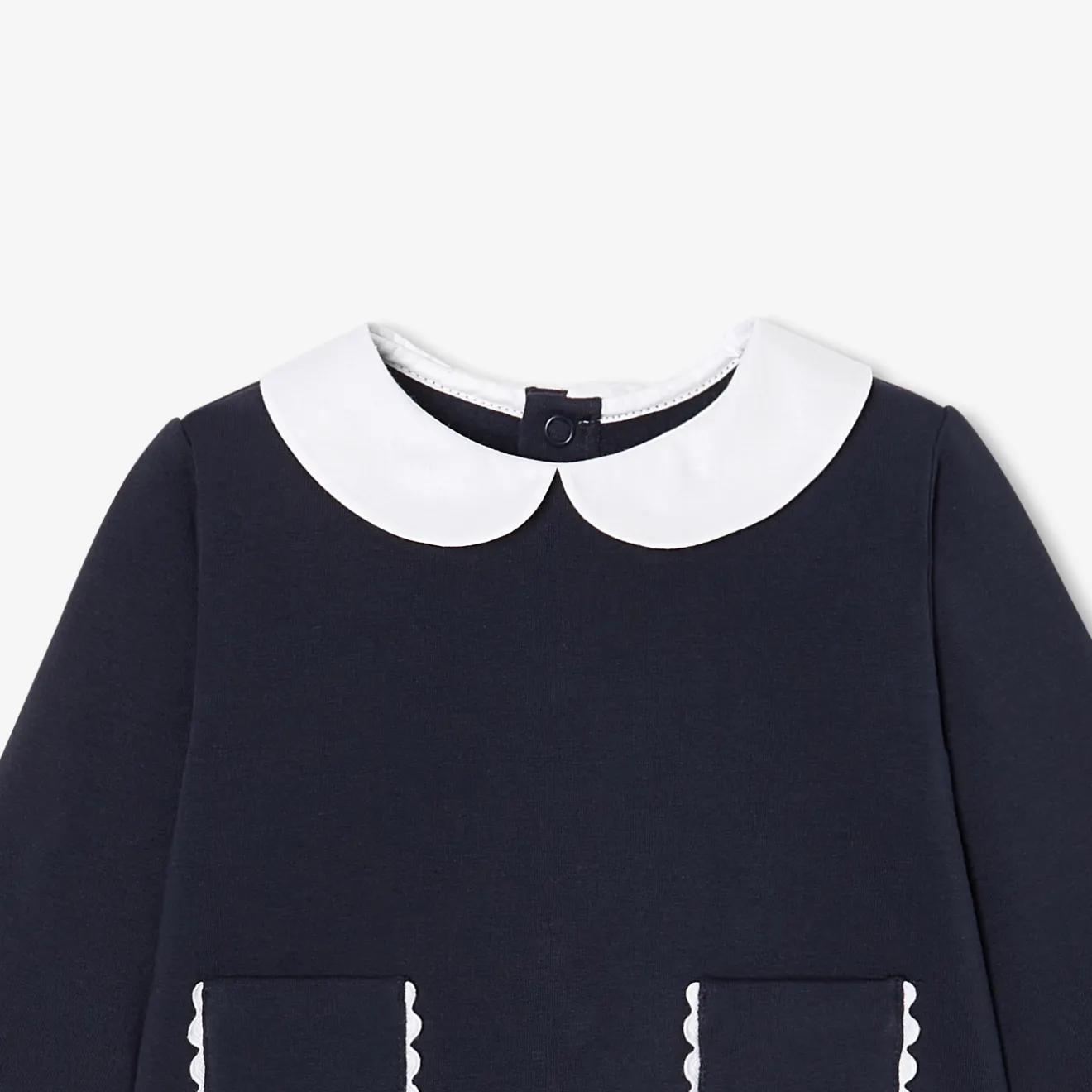 Jacadi Bloomers, Overalls And Sets|Baby girl fleece comfort set Light navy