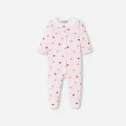 Jacadi Pajamas|Baby girl fleece pajamas Pink/Multicolour
