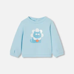Jacadi Cardigans, Sweaters And Sweatshirts|Baby girl fleece sweatshirt Steel blue