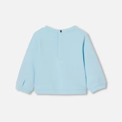 Jacadi Cardigans, Sweaters And Sweatshirts|Baby girl fleece sweatshirt Steel blue