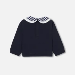 Jacadi Cardigans, Sweaters And Sweatshirts|Baby girl fleece sweatshirt Jacadi Navy