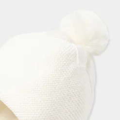 Jacadi Beanies, Scarves And Gloves|Accessories|Baby girl hat with a scarf Jacadi soft white