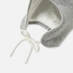 Jacadi Beanies, Scarves And Gloves|Accessories|Baby girl hat with pompom Jacadi light Heather Grey
