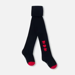 Jacadi Tights, Socks And Booties|Accessories|Baby girl heart tights Jacadi Navy