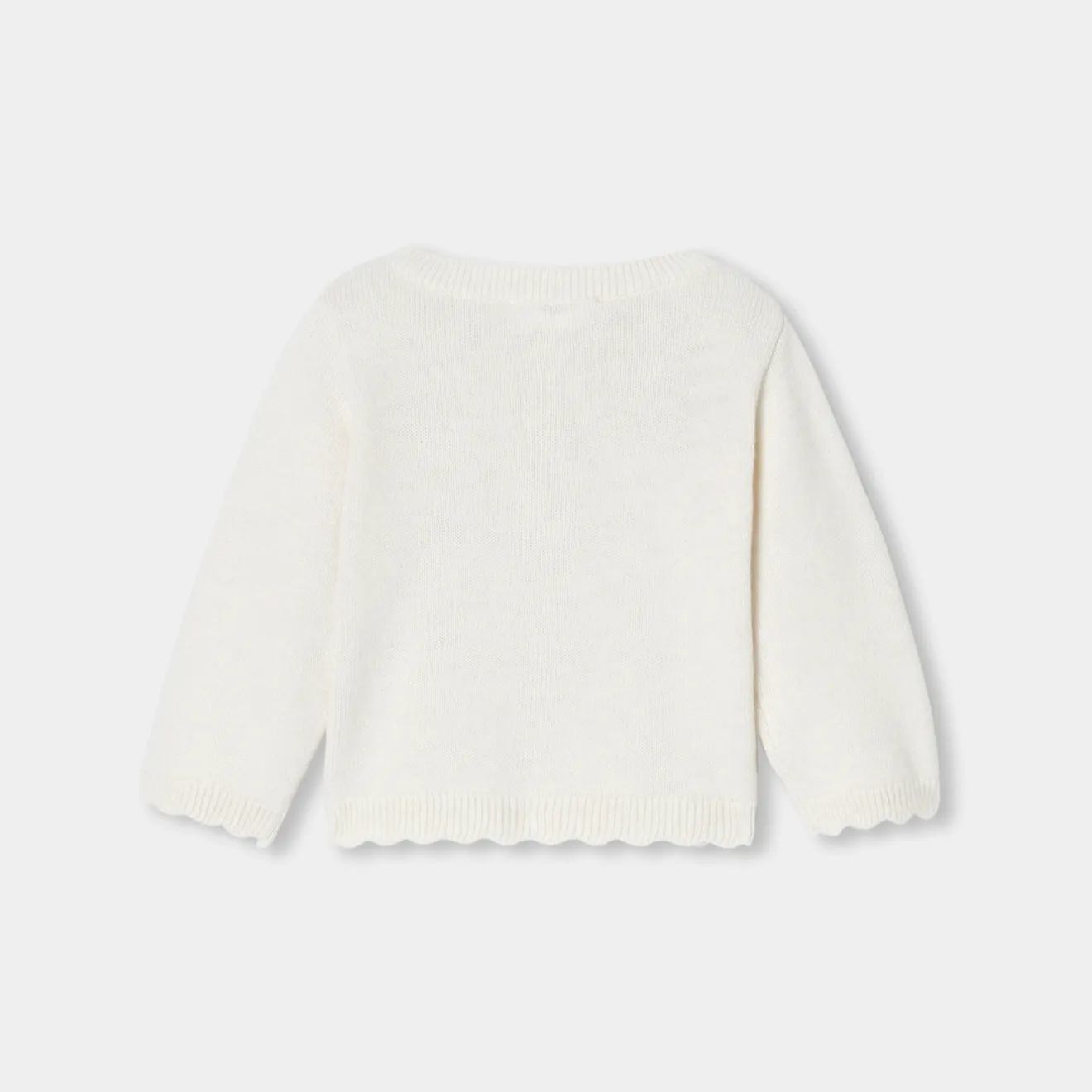 Jacadi Jumpers, Sweatshirts And Cardigans|Baby girl jersey cardigan Jacadi soft white