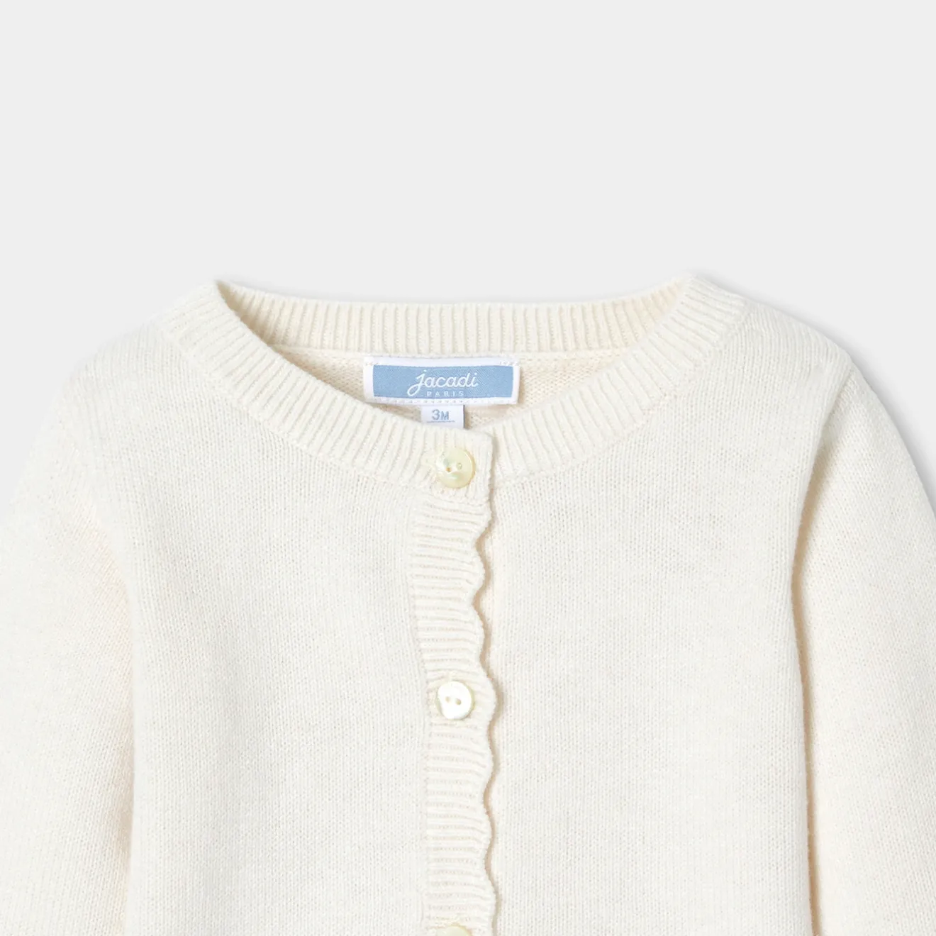 Jacadi Jumpers, Sweatshirts And Cardigans|Baby girl jersey cardigan Jacadi soft white